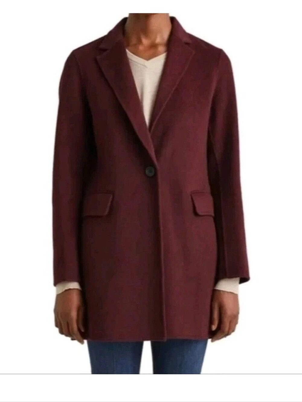 Ralph Lauren New One Button Double Face Wool Blend Coat Size: 3X